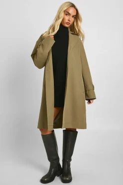Trench-coat long à ceinture