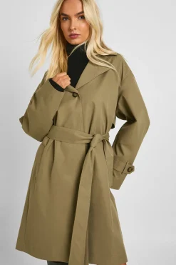 Trench-coat long à ceinture