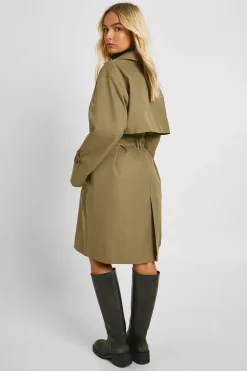Trench-coat long à ceinture