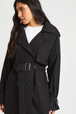 boohoo Trench-coat Long Oversize À Double Boutonnage Avec Finition Pêche<Femme Vestes & Manteaux|Trenchs