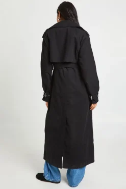 boohoo Trench-coat Long Oversize À Double Boutonnage Avec Finition Pêche<Femme Vestes & Manteaux|Trenchs