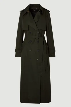 KarenMillen Trench-coat Maxi Ajusté<Femme Tailleurs|Manteaux Et Vestes D’Automne