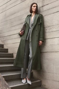 KarenMillen Trench-coat Maxi Ajusté<Femme Tailleurs|Manteaux Et Vestes D’Automne