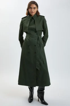 KarenMillen Trench-coat Maxi Ajusté<Femme Tailleurs|Manteaux Et Vestes D’Automne