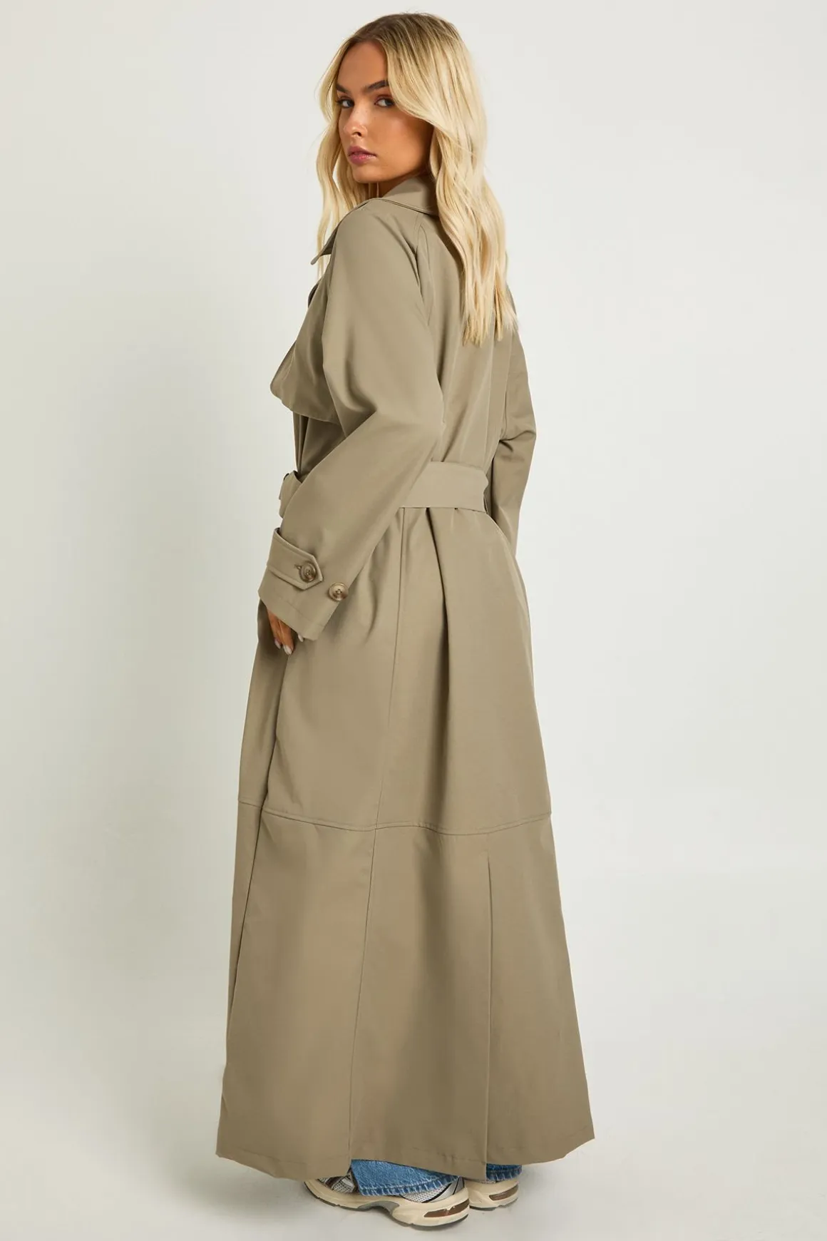 Trench-coat maxi ceinturé