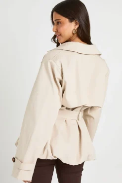 Trench-coat À Ourlet Péplum