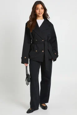 Trench-coat À Ourlet Péplum