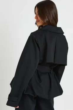 Trench-coat À Ourlet Péplum