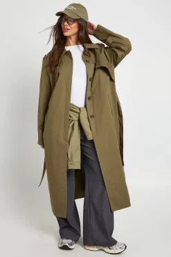 Trench-coat oversize ceinturé