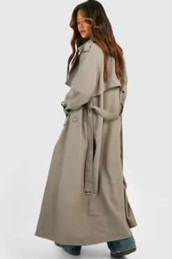 boohoo Trench-coat oversize à double boutonnage<Femme Looks De Rentrée|Manteaux Et Vestes D’Automne