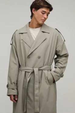 Trench-coat Oversize En Sergé De Twill