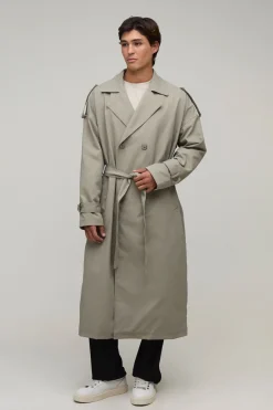 Trench-coat Oversize En Sergé De Twill