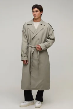 Trench-coat Oversize En Sergé De Twill