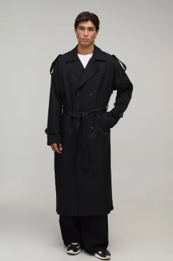 Trench-coat Oversize En Sergé De Twill