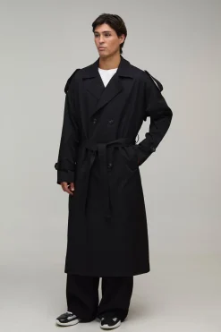 Trench-coat Oversize En Sergé De Twill