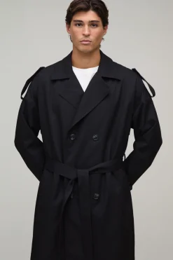 Trench-coat Oversize En Sergé De Twill