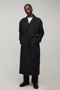 Trench-coat Oversize En Sergé Pour Grande Taille