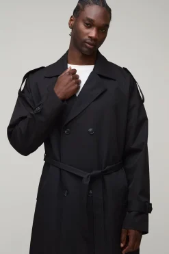 Trench-coat Oversize En Sergé Pour Grande Taille