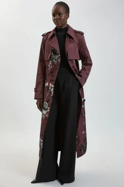 Trench-coat Petite À Mélange Jacquard