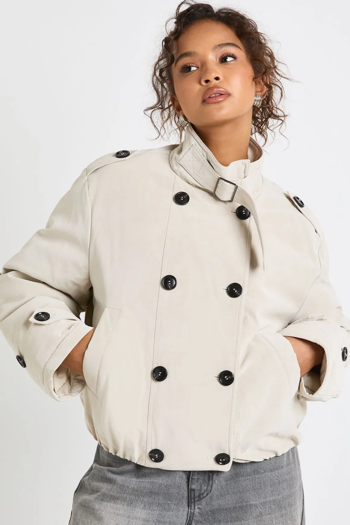 Trench-coat rembourré