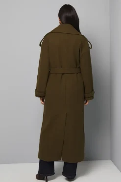 Trench-coat à Revers Larges