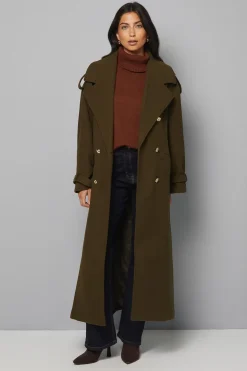 Trench-coat à Revers Larges