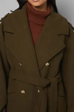 Trench-coat à Revers Larges