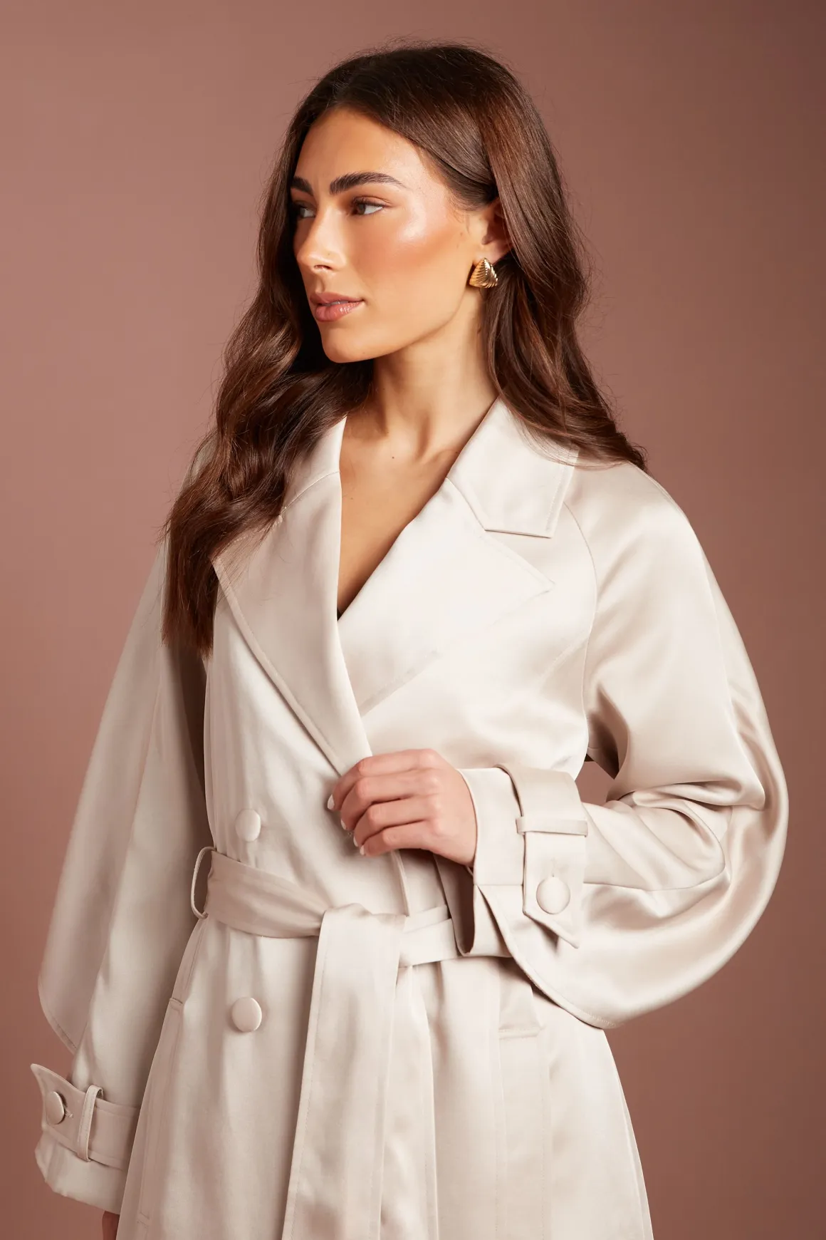 Trench-coat Satiné De Cérémonie
