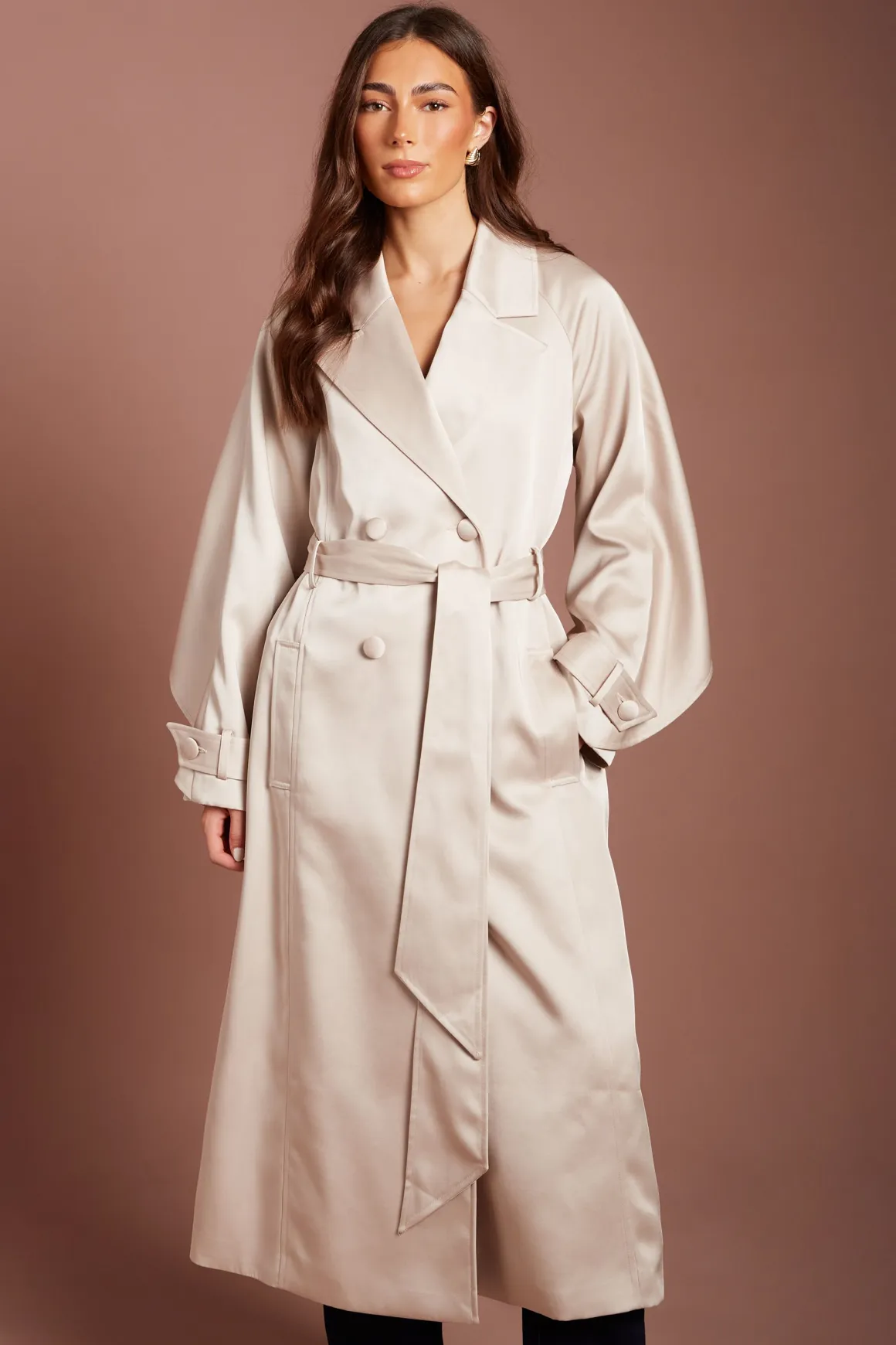 Trench-coat Satiné De Cérémonie