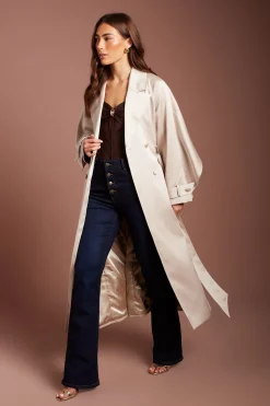 Trench-coat Satiné De Cérémonie