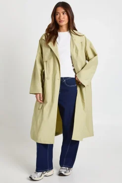 boohoo Trench-Coat Texturé à Taille Cintrée<Femme Vestes & Manteaux|Trenchs