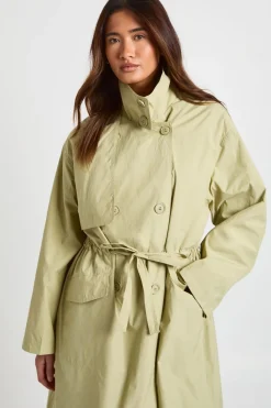 boohoo Trench-Coat Texturé à Taille Cintrée<Femme Vestes & Manteaux|Trenchs