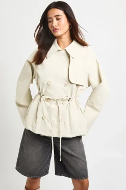 boohoo Trench Court Cintré À La Taille<Femme Vestes & Manteaux|Trenchs