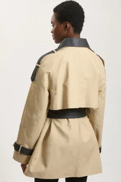 Trench Court En Denim Mixte