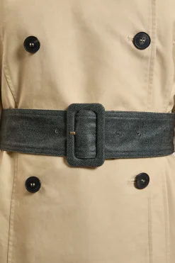 Trench Court En Mélange Denim Petite