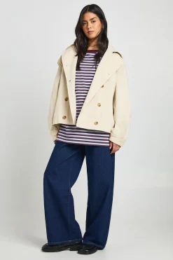 boohoo Trench Court à Manches Bouffantes<Femme Vestes & Manteaux|Trenchs