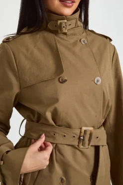 Trench Court Utilitaire Ceinturé
