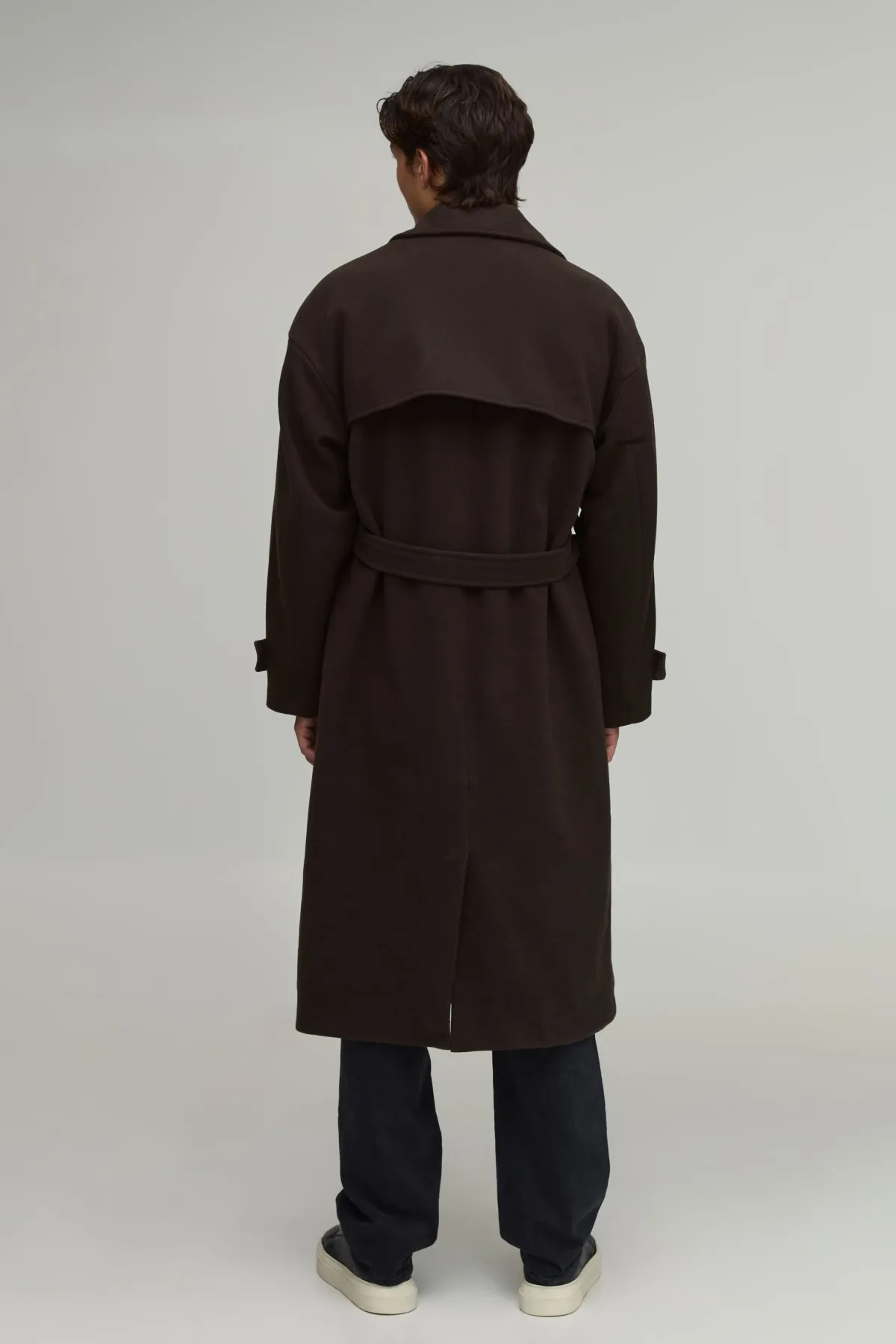 boohooMAN Trench Croisé Long en<Homme Vestes & Manteaux Grande Taille|Tout Afficher