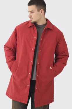 Trench Long Froissé Tall Man Tab Couleur Rouille