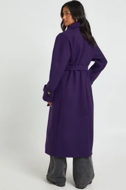 boohoo Trench Petite Aspect Laine avec Ceinture<Femme Vestes & Manteaux