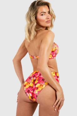 Tropical Bikini Brief à Taille Haute