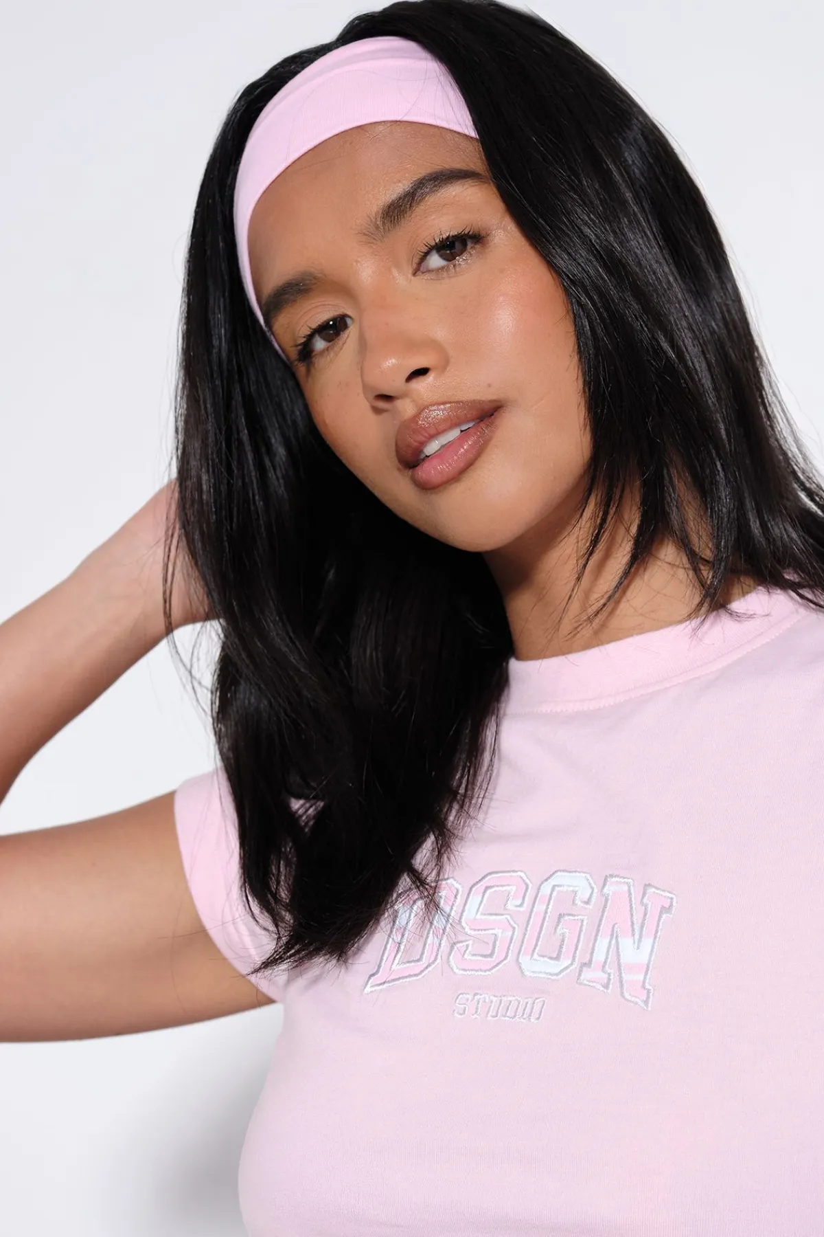 DSGN Studio T-shirt Ajusté À Appliqué Rayé<Femme Dsgn Studio|Tops
