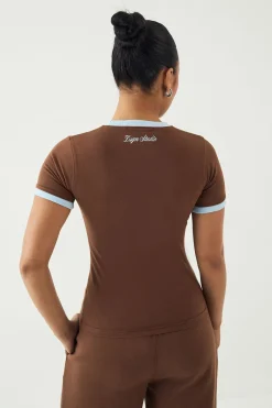 DSGN Studio T-shirt Ajusté Contrasté<Femme Dsgn Studio|Tops