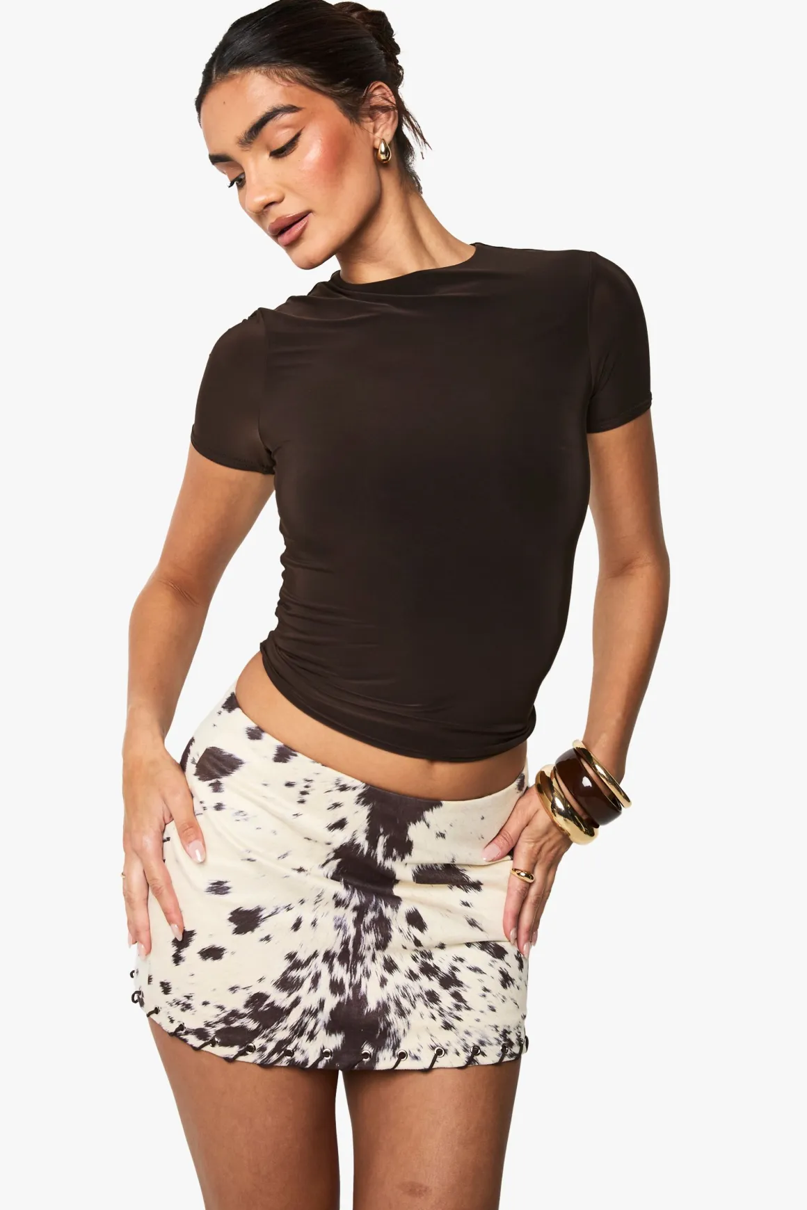 T-shirt ajusté Double Couche Slinky