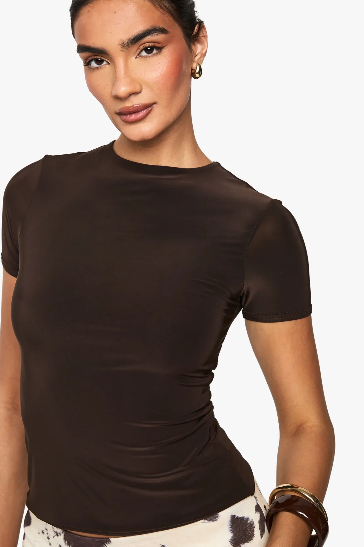 T-shirt ajusté Double Couche Slinky