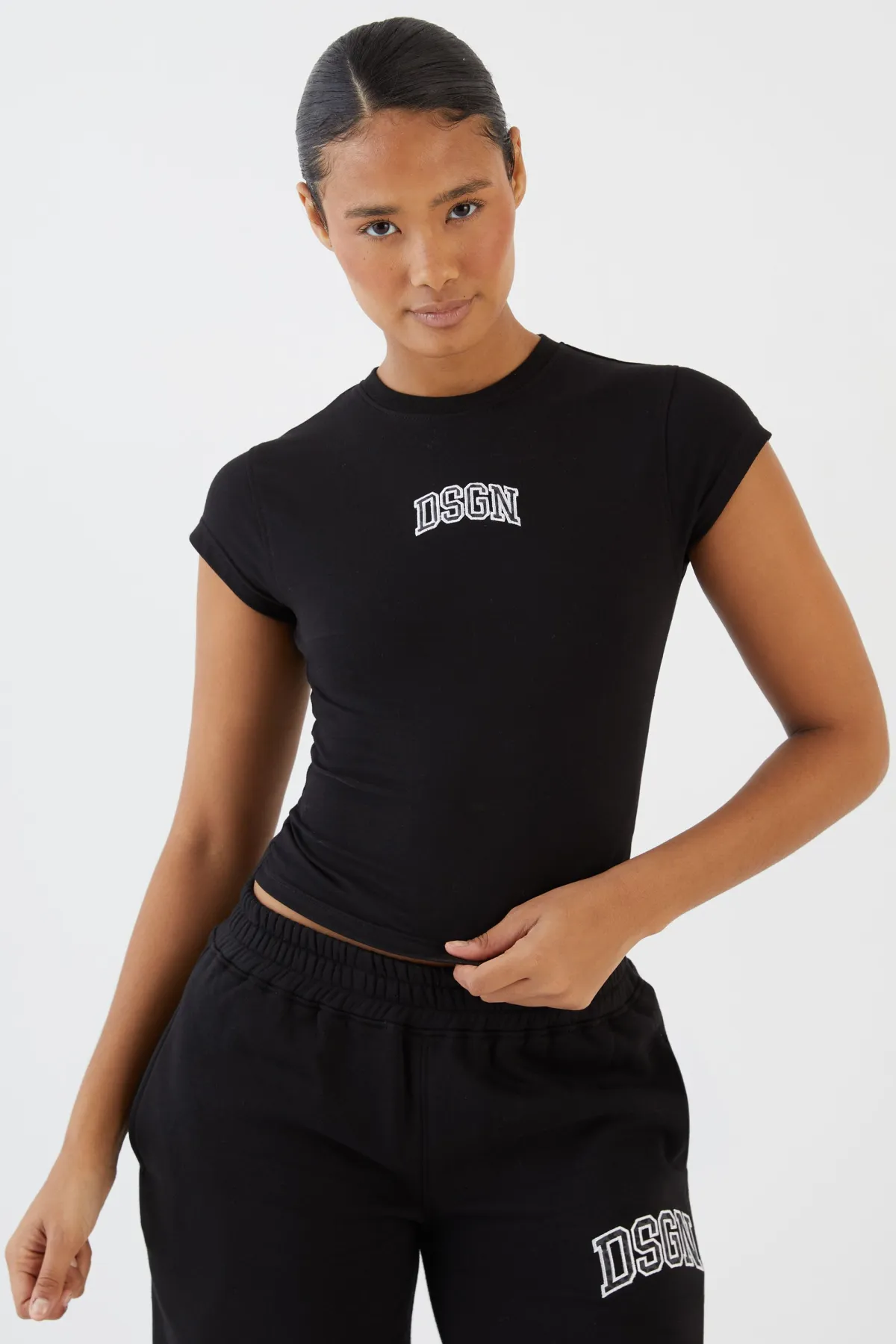 DSGN Studio T-shirt Ajusté Avec Appliqué Léopard<Femme Imprimé Léopard|Dsgn Studio