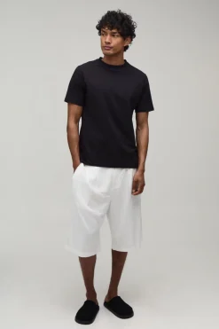T-shirt Ajusté En Coton Chiné