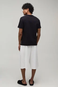 T-shirt Ajusté En Coton Chiné