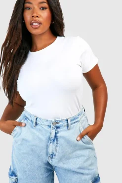 T-shirt ajusté en coton grande taille
