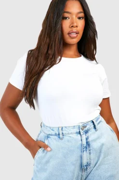 T-shirt ajusté en coton grande taille
